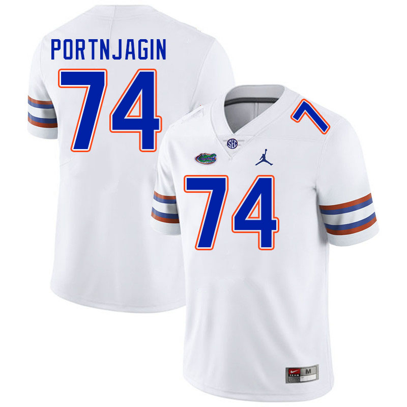 Men #74 Noel Portnjagin Florida Gators College Football Jerseys Stitched-White